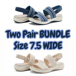 Easy Spirit Tristen9 Sandals 2 PAIR BUNDLE – Women’s 7.5 Wide - NEW in BOXES